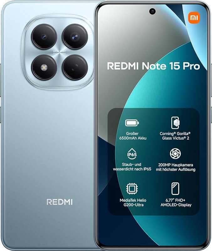 Xiaomi Redmi Note 15 Pro 4G 8GB RAM 256GB Glacier Blue