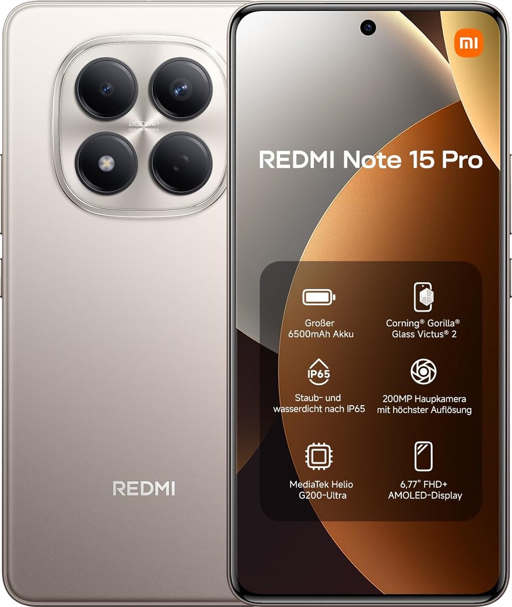 Xiaomi Redmi Note 15 Pro 4G 8GB RAM 256GB Titanium