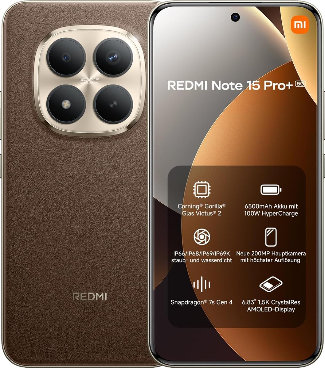 Xiaomi Redmi Note 15 Pro+ 5G 8GB RAM 256GB Mocha Brown