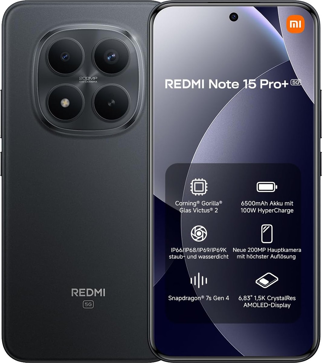 Xiaomi Redmi Note 15 Pro+ 5G 12GB RAM 512GB Midnight Black