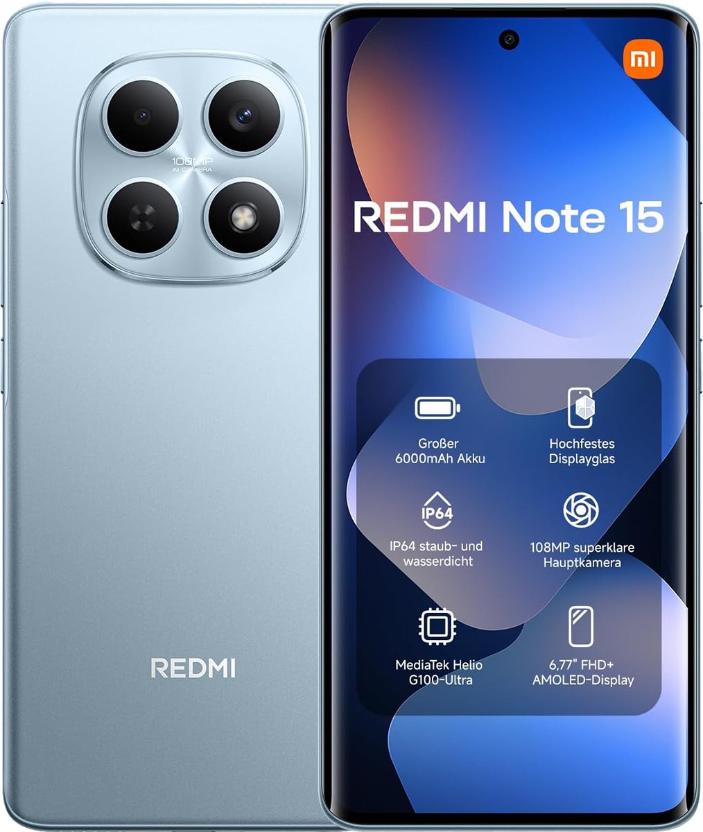 Xiaomi Redmi Note 15 4G 8GB RAM 256GB Glacier Blue