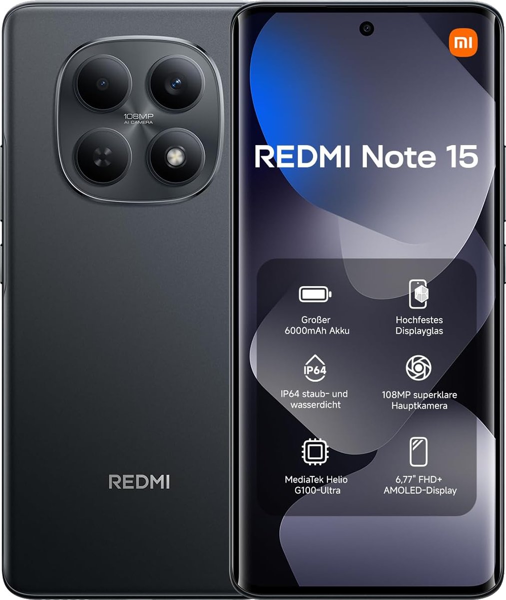 Xiaomi Redmi Note 15 4G 8GB RAM 256GB Black