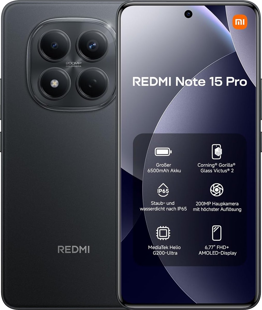 Xiaomi Redmi Note 15 Pro 4G 8GB RAM 256GB Black