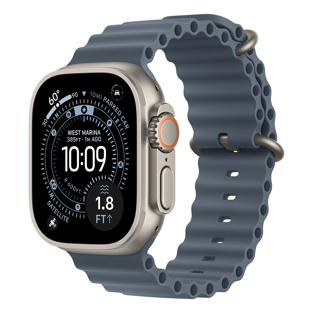 Apple Watch Ultra 3 Cellular 49mm Natural Titanium Anchor Blue Ocean Band