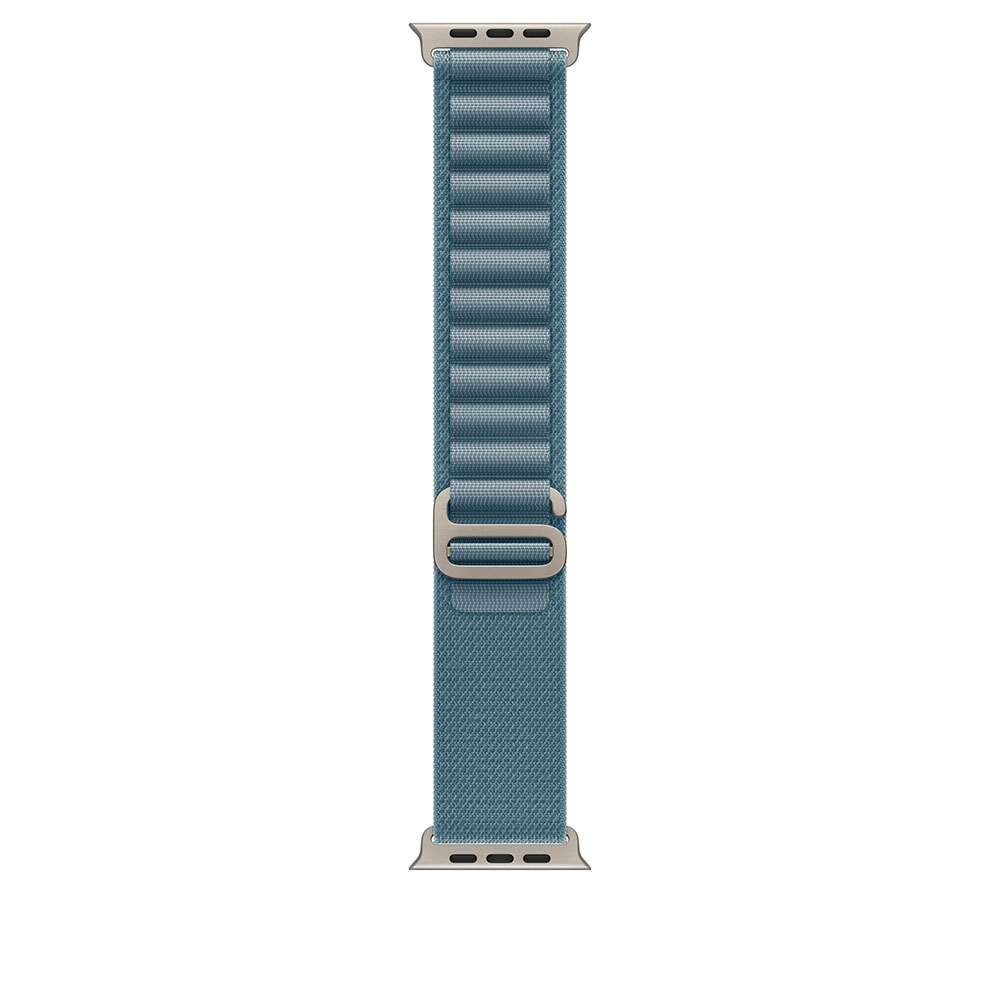 Apple Watch Ultra 3 Cellular 49mm Natural Titanium Light Blue Alpine Loop L - Image 3