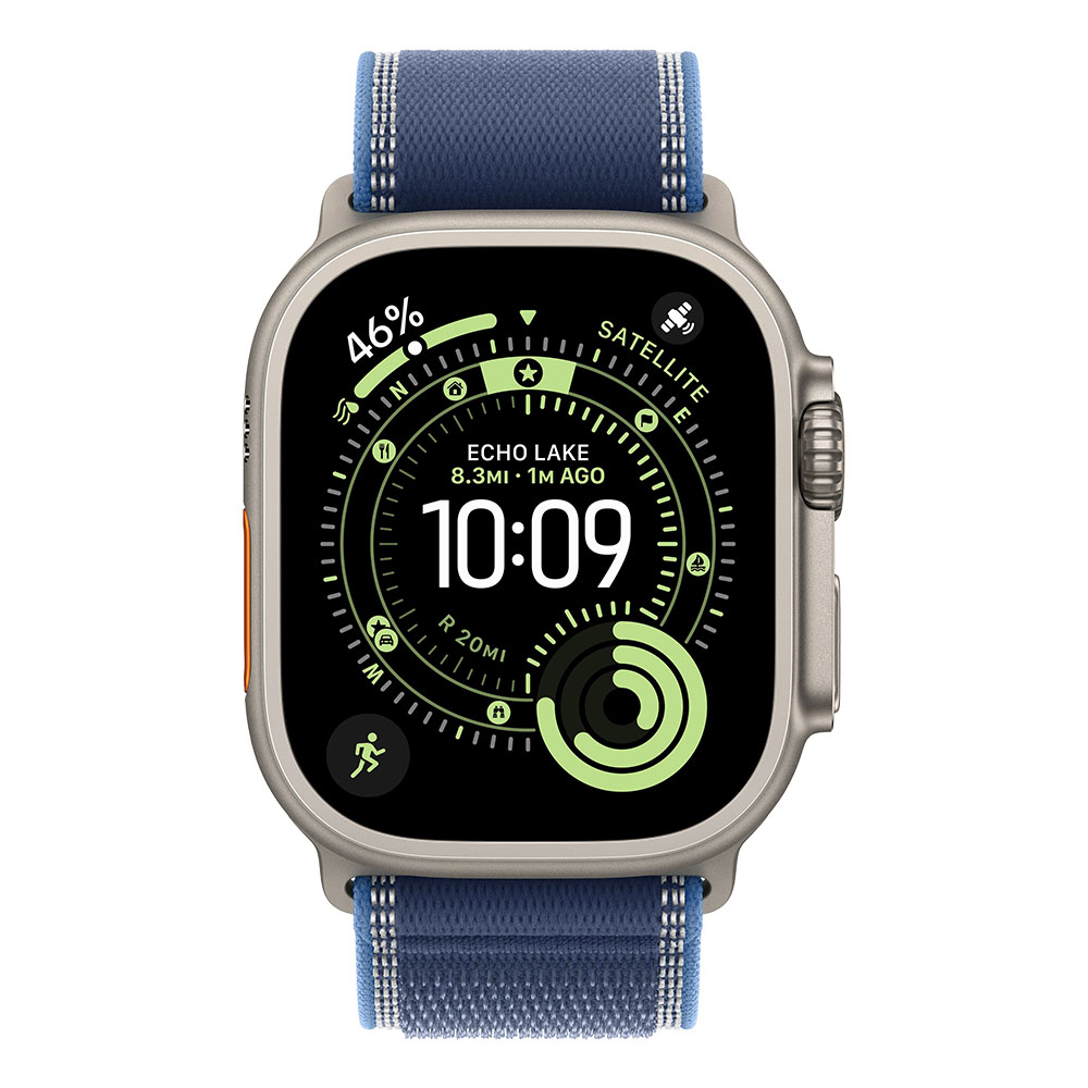 Apple Watch Ultra 3 Cellular 49mm Natural Titanium Blue Bright Blue Trail Loop S/M - Image 2