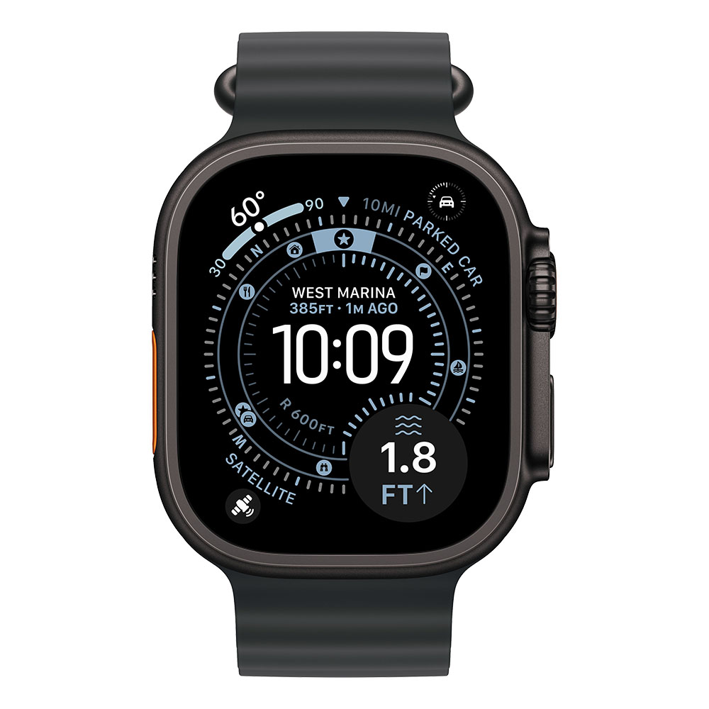 Apple Watch Ultra 3 Cellular 49mm Black Titanium Case with Black Ocean Band - Image 2