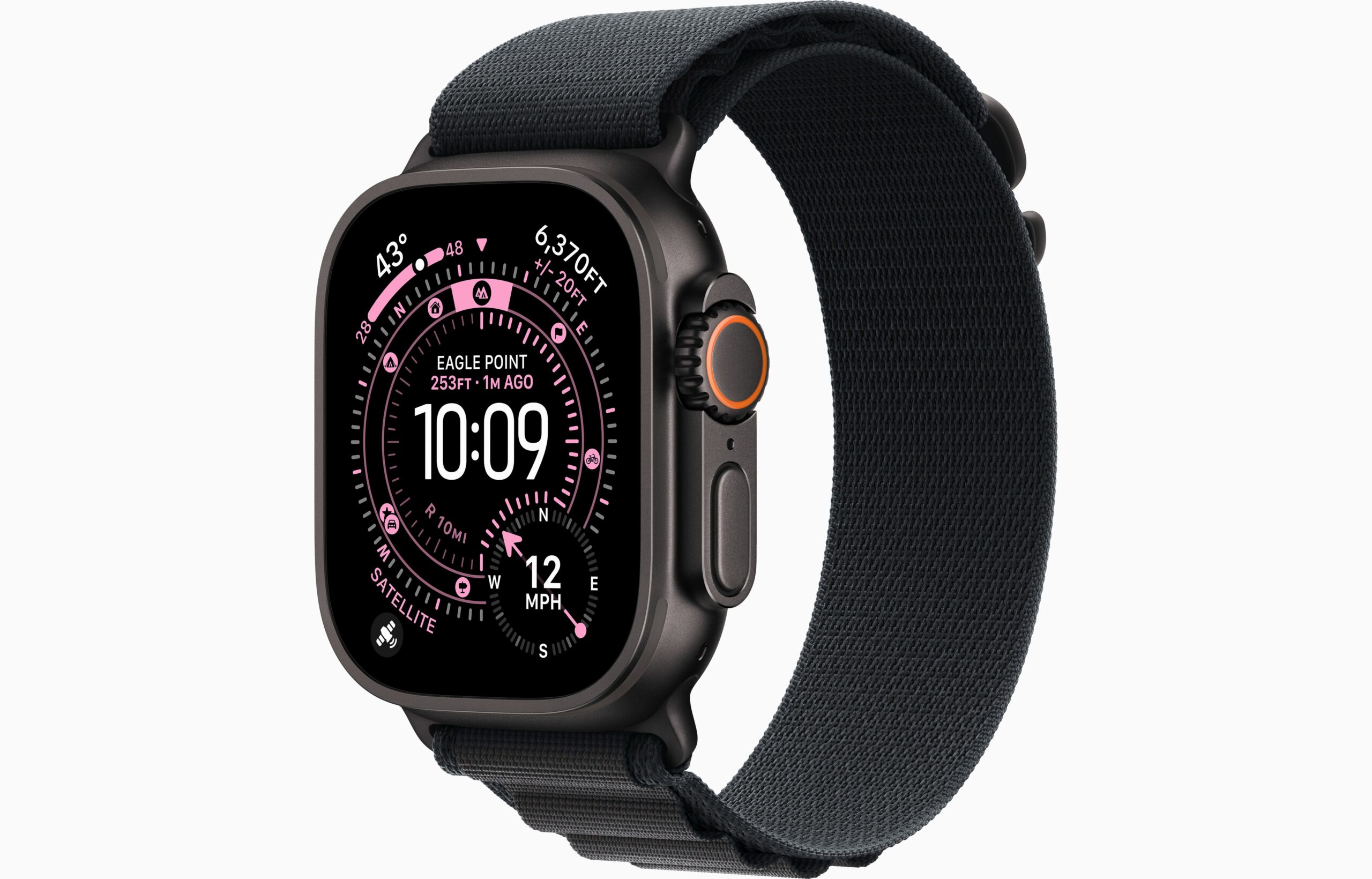 Apple Watch Ultra 3 Cellular 49mm Black Titanium Case with Black Alpine Loop Medium - Image 4