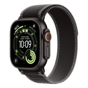 Apple Watch Ultra 3 Cellular 49mm Black Titanium Case with Black/Charcoal Trail Loop M/L