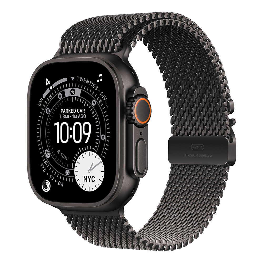Apple Watch Ultra 3 Cellular 49mm Black Titanium Milanese Loop M