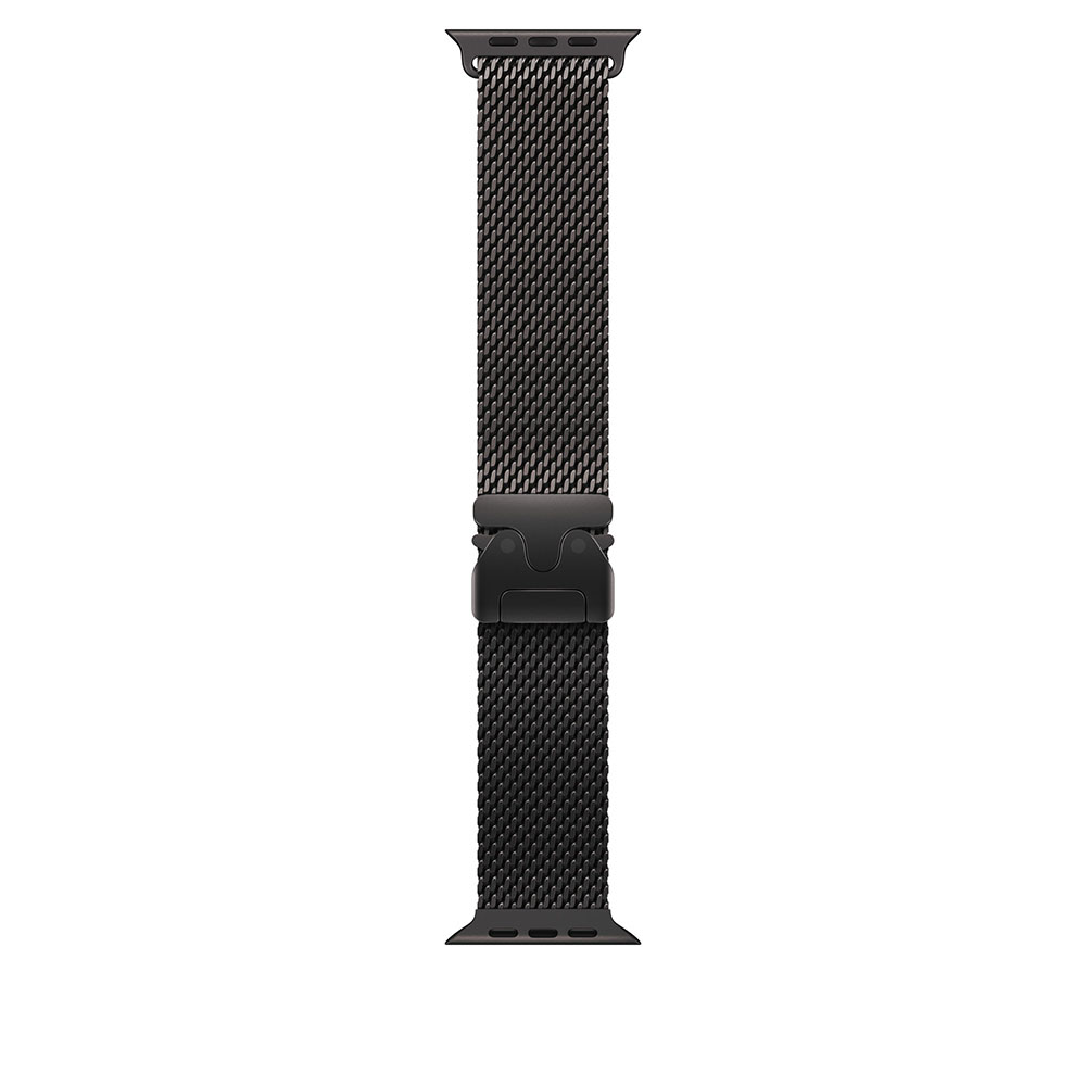 Apple Watch Ultra 3 Cellular 49mm Black Titanium Case with Black Titanium Milanese Loop Medium - Image 2