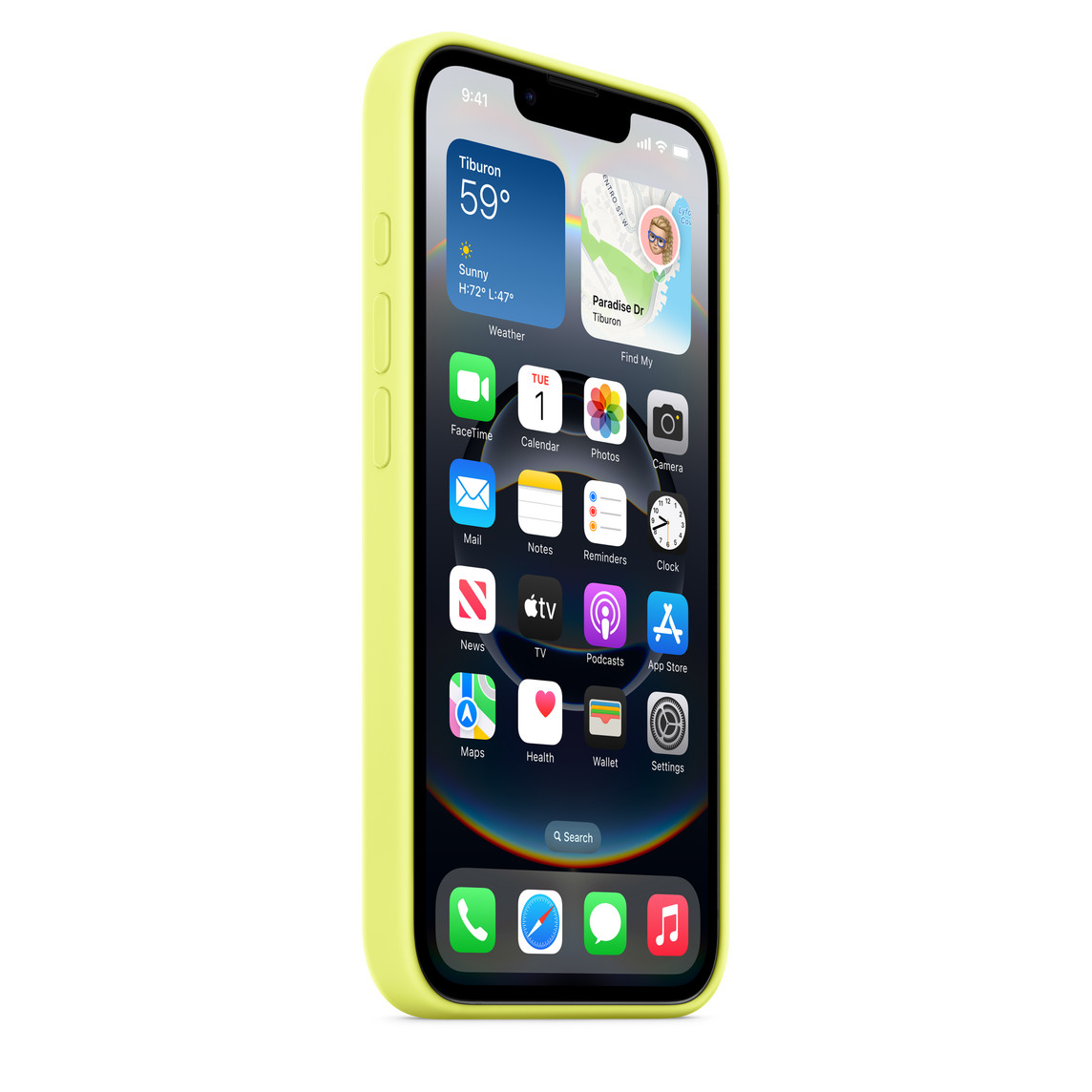 Apple iPhone 16e Silicone Case Neon Yellow - Image 3