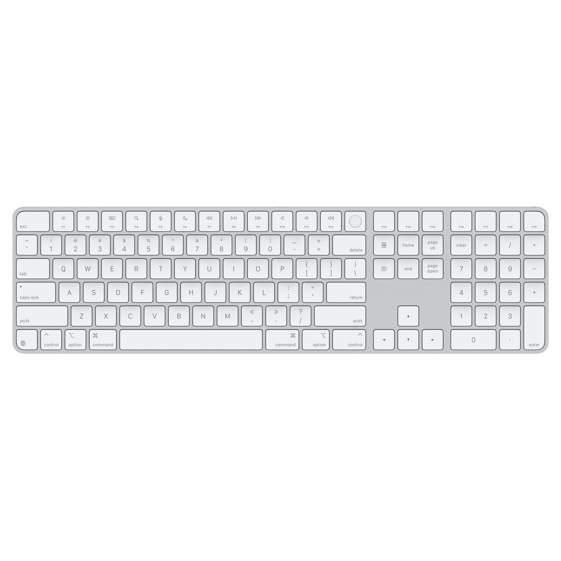 Apple Magic Keyboard (2024) with Touch ID and Numeric Keypad - Bulgarian - White Keys