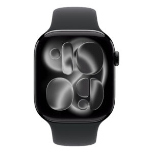 Apple Watch Series 11 GPS 46mm Jet Black Aluminium Case with Black Sport Band M/L
