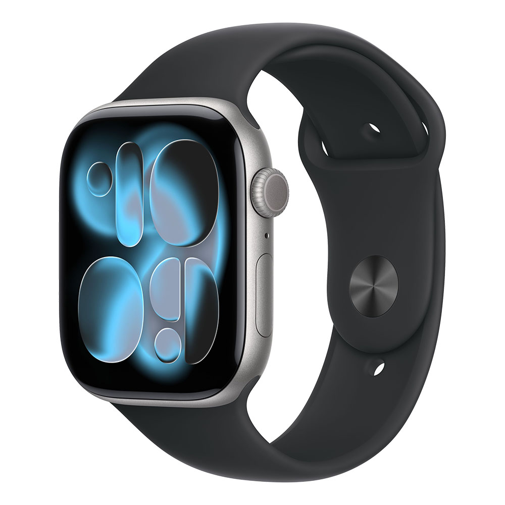 Apple Watch Series 11 GPS 46mm Space Grey Aluminium Case with Black Sport Band M/L