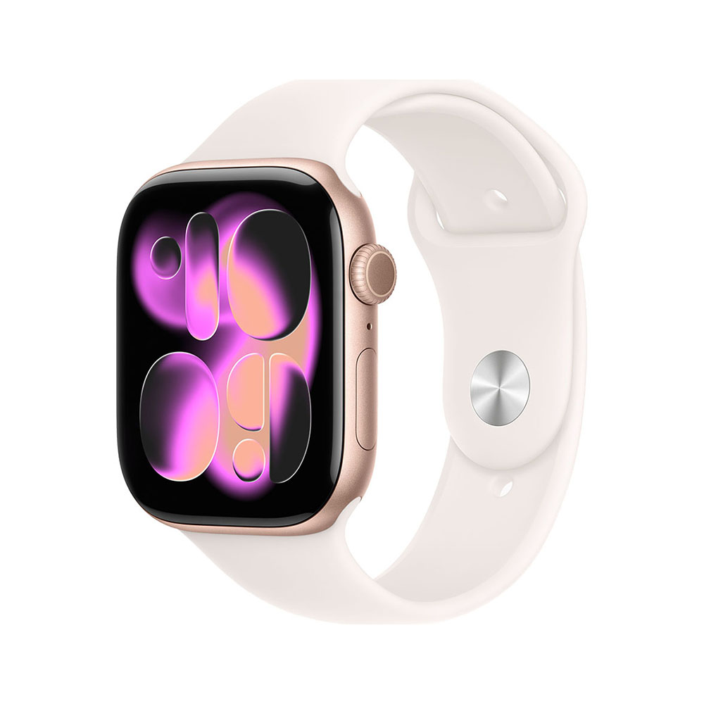 Apple Watch Series 11 GPS + Cellular 42mm Rose Gold Aluminium Case with Light Blush Sport Band M/L