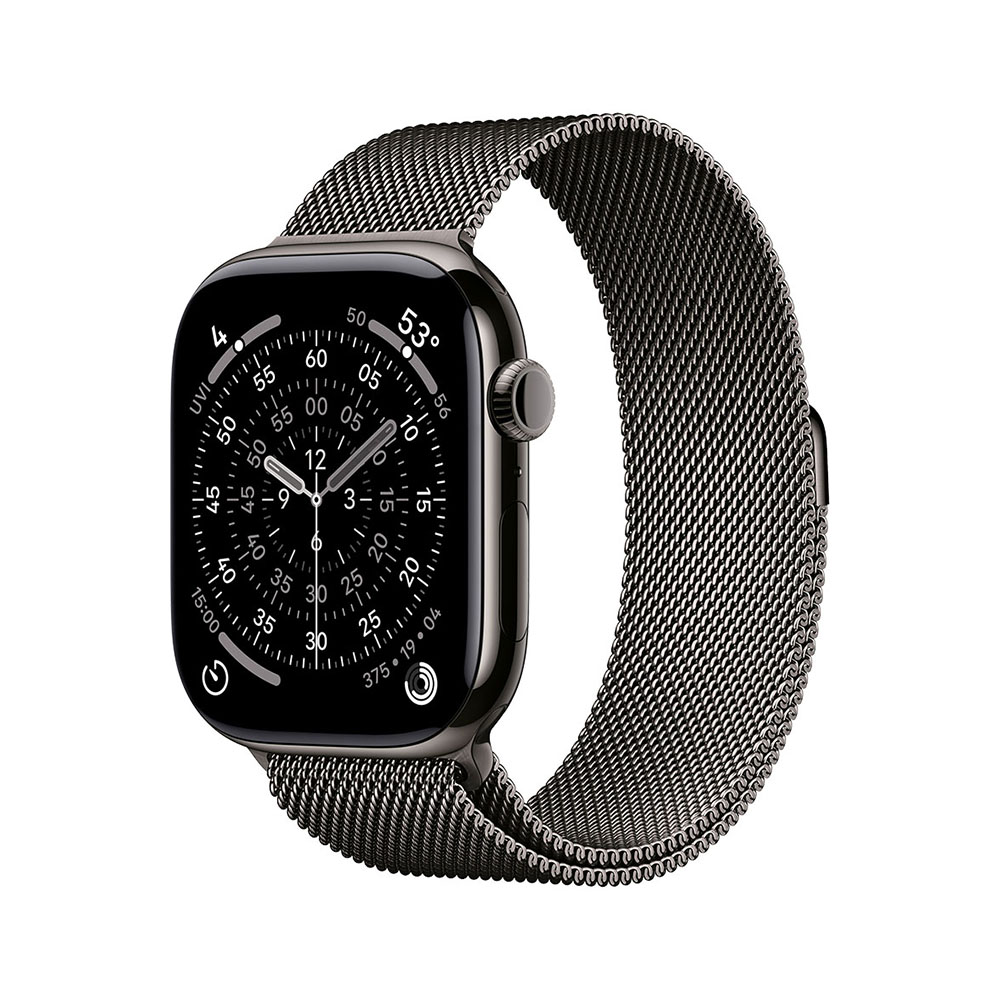 Apple Watch Series 11 GPS + Cellular 42mm Slate Titanium Case with Slate Milanese Loop
