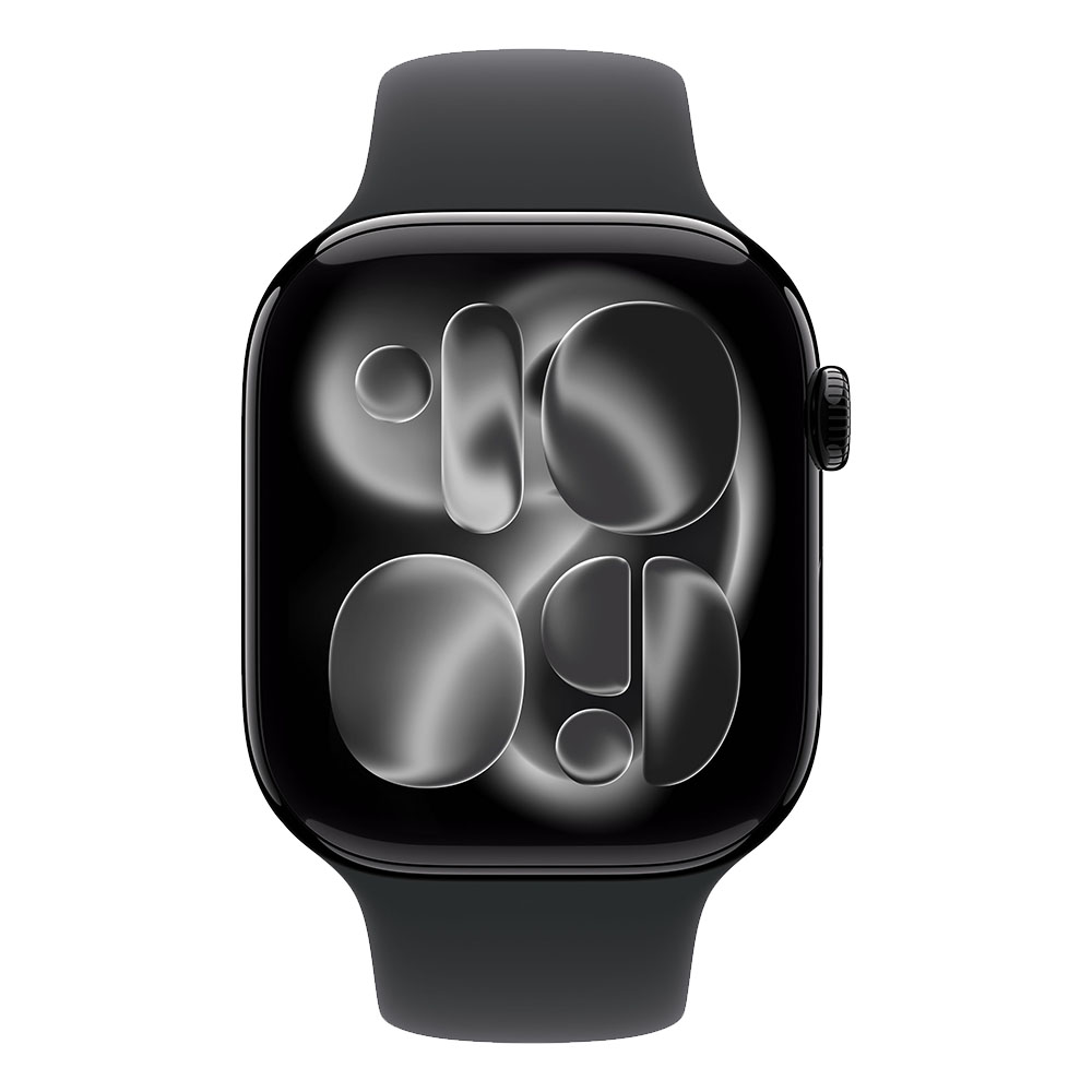 Apple Watch Series 11 GPS + Cellular 46mm Jet Black Aluminium Case with Black Sport Band S/M - Image 3