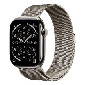 Apple Watch Series 11 GPS + Cellular 46mm Natural Titanium Case with Natural Milanese Loop S/M