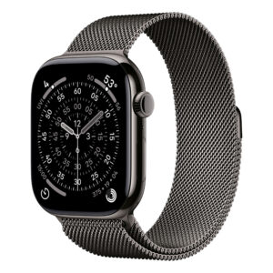 Apple Watch Series 11 GPS + Cellular 46mm Slate Titanium Case with Slate Milanese Loop S/M