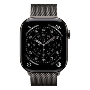 Apple Watch Series 11 GPS + Cellular 46mm Slate Titanium Case with Slate Milanese Loop S/M
