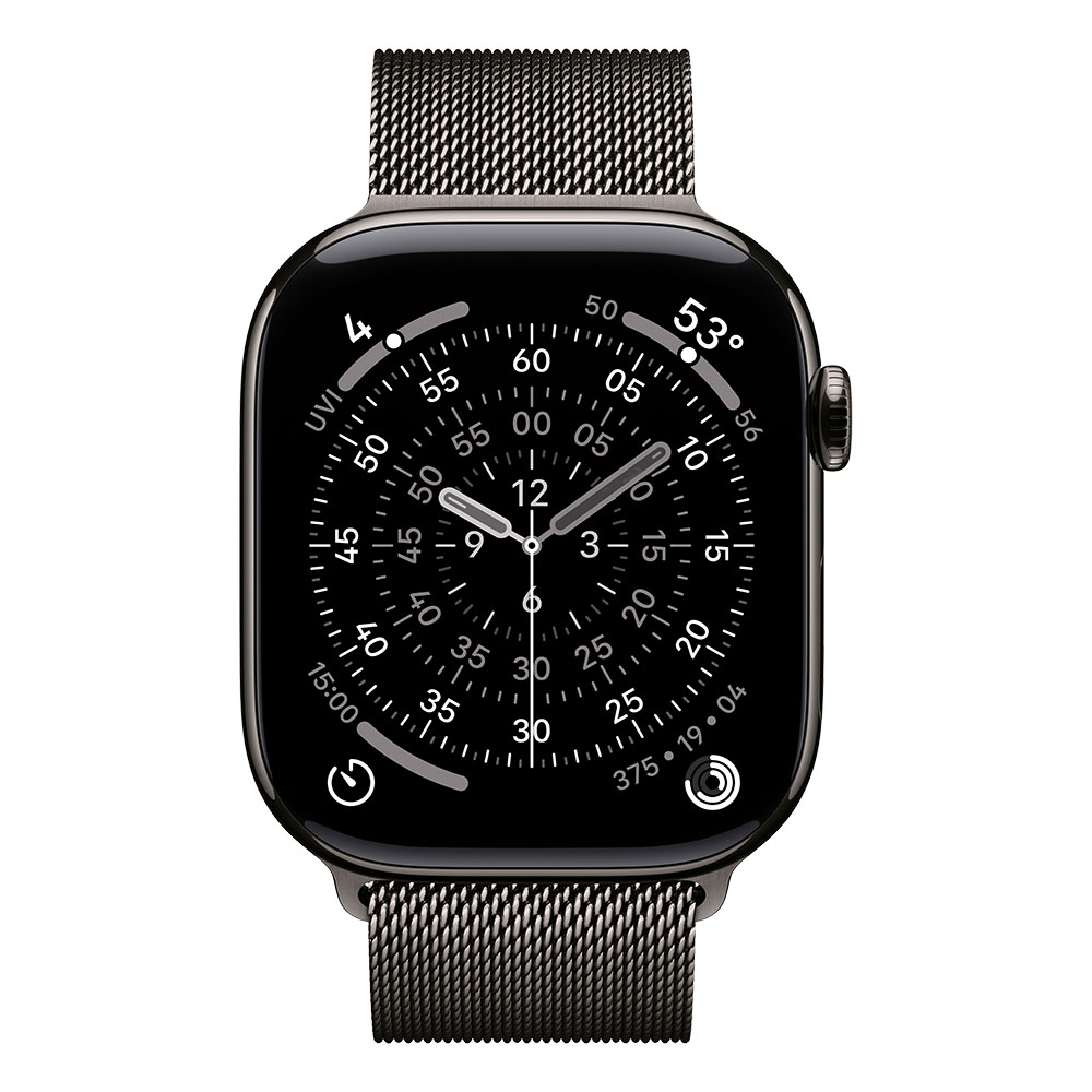 Apple Watch Series 11 GPS + Cellular 46mm Slate Titanium Case with Slate Milanese Loop M/L - Image 3