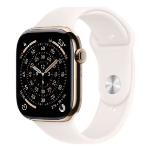 Apple Watch Series 11 GPS + Cellular 46mm Gold Titanium Case with Light Blush Sport Band S/M