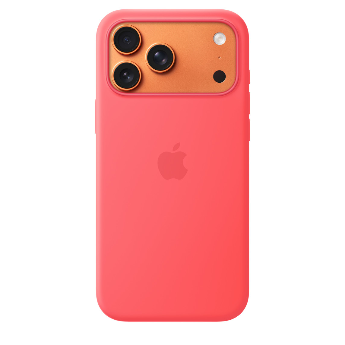 Apple iPhone 17 Pro Max Silicone Case with MagSafe Bright Guava - Image 3