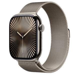 Apple Watch Series 10 GPS + Cellular 46mm Natural Titanium Case with Natural Milanese Loop M/L Apple Watch Series 10 GPS + Cellular 46mm Natural Titanium Case with Natural Milanese Loop M/L