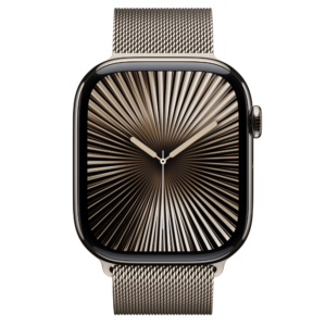 Apple Watch Series 10 GPS + Cellular 46mm Natural Titanium Case with Natural Milanese Loop M/L