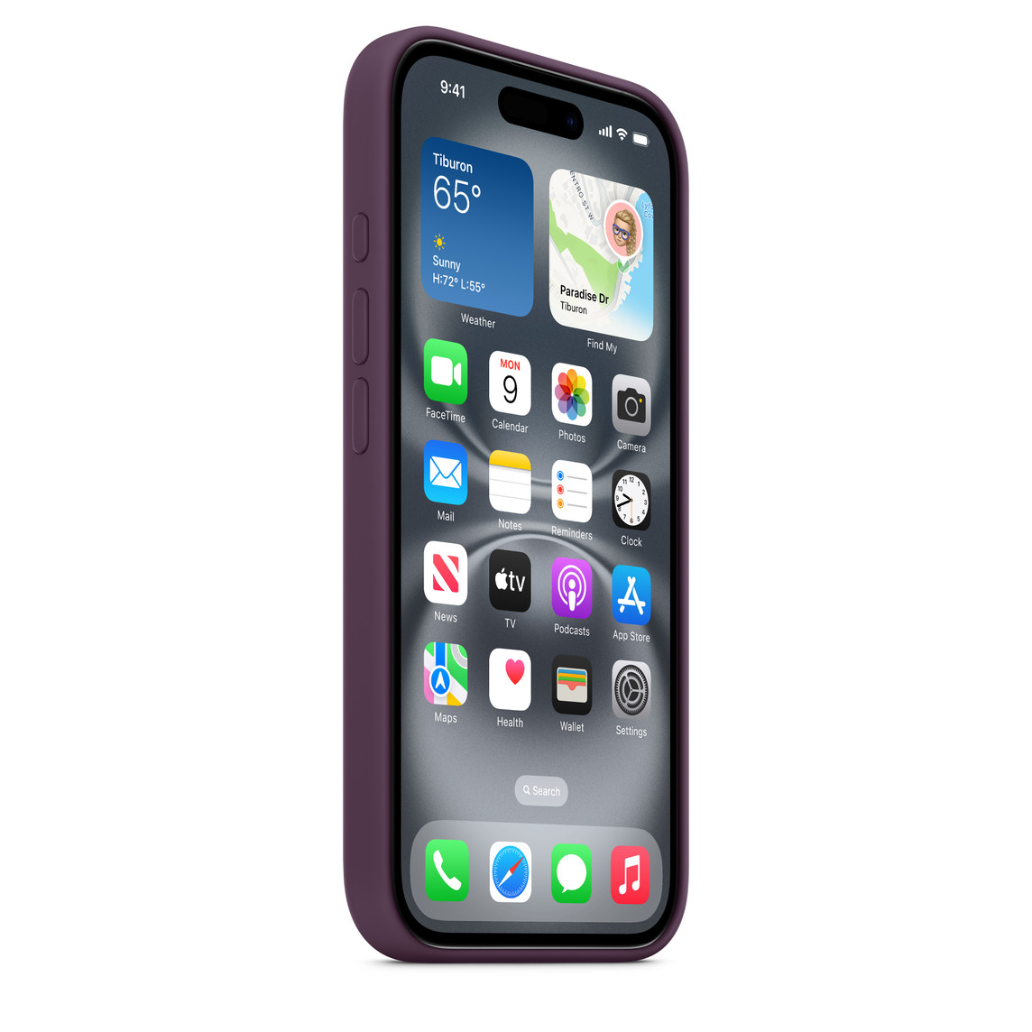 Apple iPhone 16 Silicone Case with MagSafe Plum - Image 6