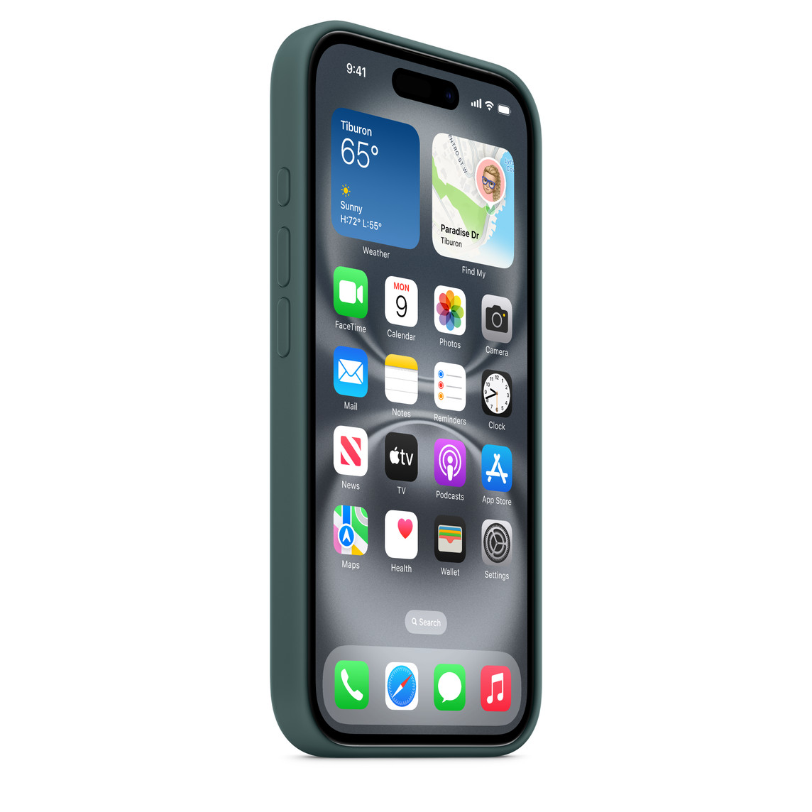 Apple iPhone 16 Silicone Case with MagSafe Lake Green - Image 2