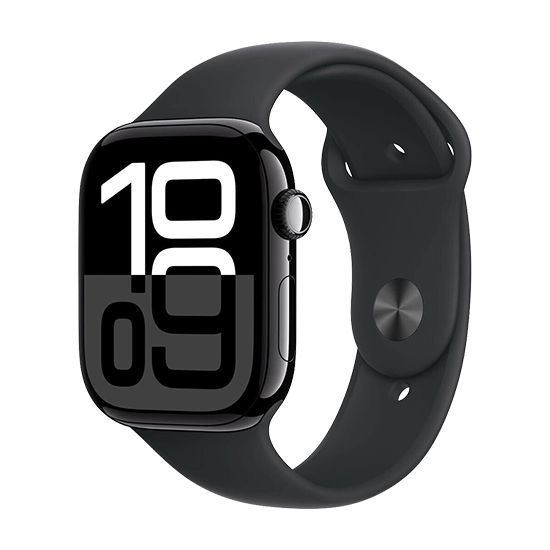 Apple Watch Series 10 Cellular 46mm Jet Black Aluminium Sport Band Black