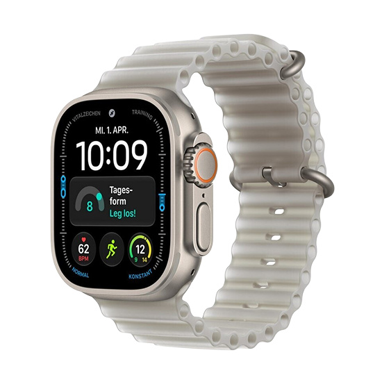 Apple Watch Ultra 4 Cellular 49mm Natural Titanium Translucent Grey Ocean Band