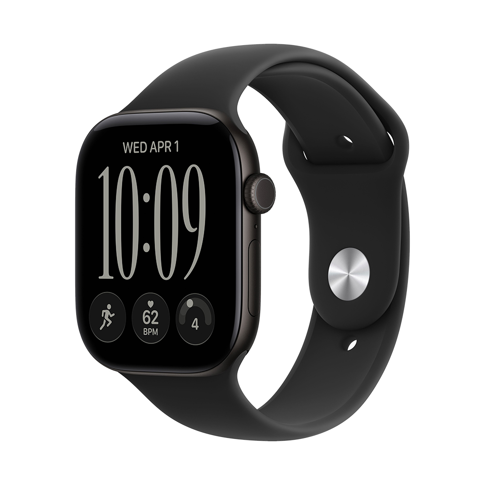 Apple Watch Series 12 GPS + Cellular 46mm Black Aluminium Black Sport Band M/L
