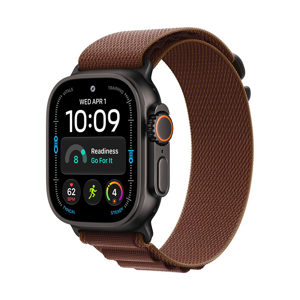 Apple Watch Ultra 4 Cellular 49mm Black Titanium Burgundy Alpine Loop S