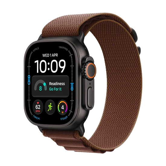 Apple Watch Ultra 4 Cellular 49mm Black Titanium Burgundy Alpine Loop M