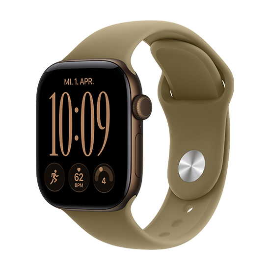 Apple Watch Series 12 GPS 42mm Dark Bronze Aluminium Olive Sport Band S/M