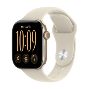 Apple Watch Series 12 Cellular 42mm Light Gold Aluminium Sand Sport Band S/M