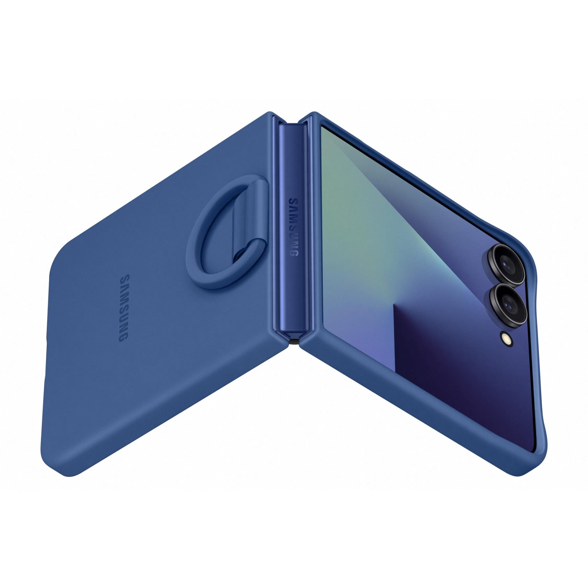 Samsung Galaxy Z Flip7 Silicone Ring Case Blue EF-PF766TN