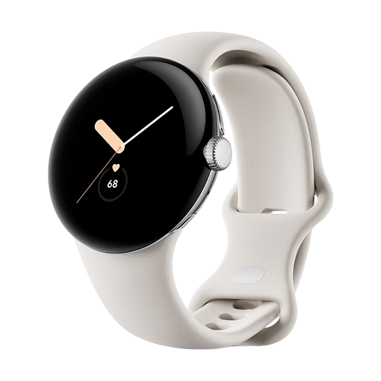 Google Pixel Watch LTE 41mm Polished Silver Chalk