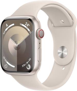 Apple Watch Series 9 GPS + Cellular 45mm Starlight Aluminum Starlight Sport Band M/L