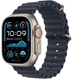 Natural Titanium / Navy Ocean Band
