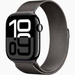 Apple Watch Series 10 GPS + Cellular 46mm Black Aluminum Milanese Loop